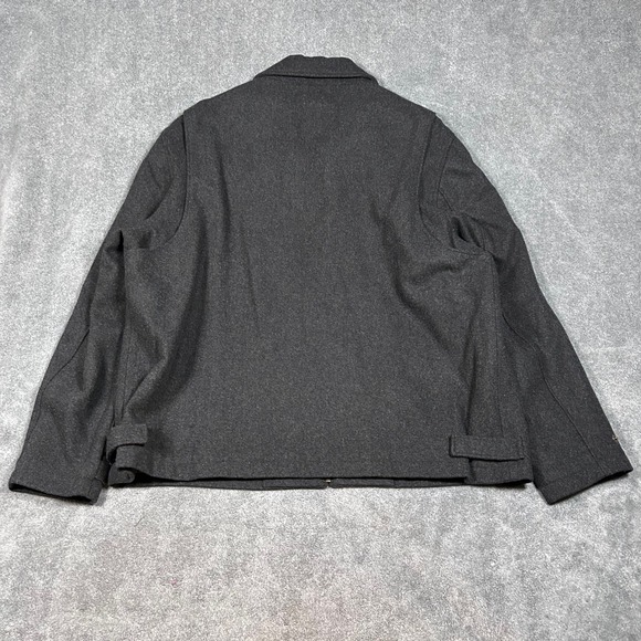 Lands End Wool Blend Zip Jacket Charcoal Grey XXL 50-52 Men Casual Outerwear - Picture 7 of 10